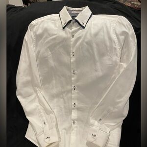 Denim and Flower Youth Button Up Shirt